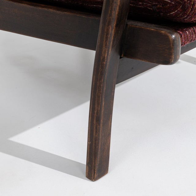 Pair Of H-237 Upholstered Bentwood Armchairs By Kozelka And Kropacek For Sale In Greensboro - Image 6 of 11