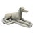 Vintage Recumbent Cast Stone Sighthound Garden Statue For Sale