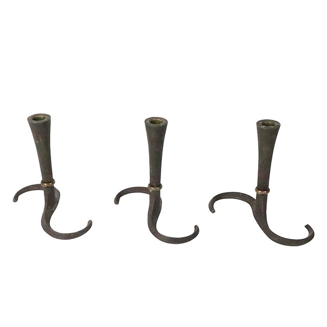 Set of Three Mid Century Danish Modern Candlesticks Quistgaard for Dansk 1960's For Sale - Image 10 of 10