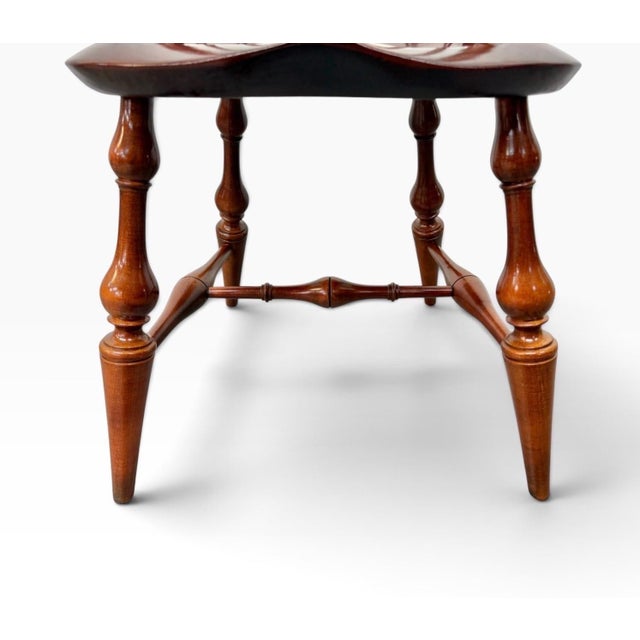 Vintage Dr Dimes Windsor Style Oak & Solid Cherry Dining Chairs - Set of 4 For Sale - Image 10 of 11