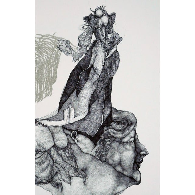 Reiner Schwarz (*1940 Hirschberg), The Hut, 1967. Lithograph, 32.5 cm x 32.5 (depiction), 59 cm x 42 cm (sheet size),...