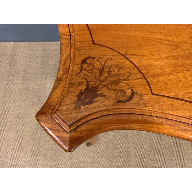 19th Century Inlaid Satinwood Table, 1890 For Sale - Image 3 of 17