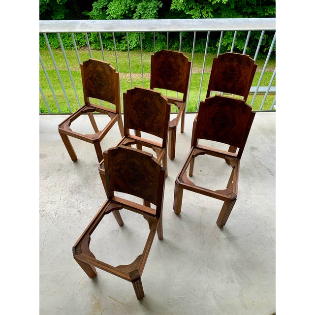 Animal Skin Art Deco Chairs in the style of Christian Krass, 1920s, Set of 6 For Sale - Image 7 of 18