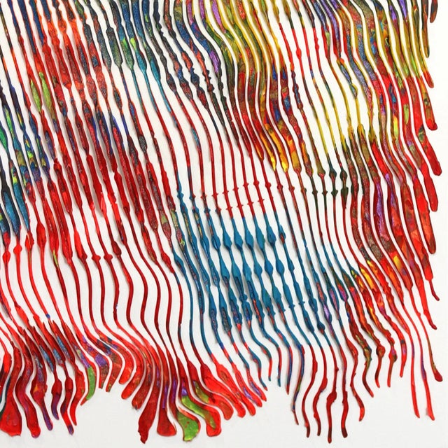 2020s "Can You See Me Jimi Hendrix" Original Op Art Pop Icon Portrait Painting by Virginie Schroeder For Sale - Image 5 of 9