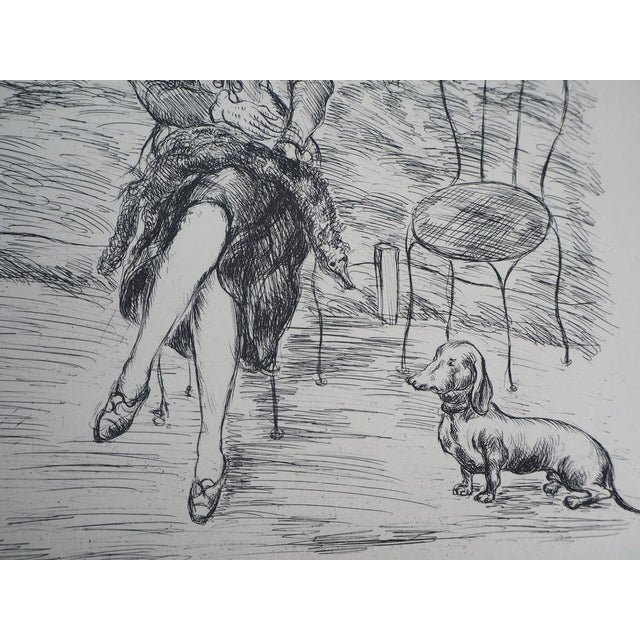 Luc,Albert Moreau, Jardins De Paris, 1937, Original Etching For Sale - Image 4 of 10