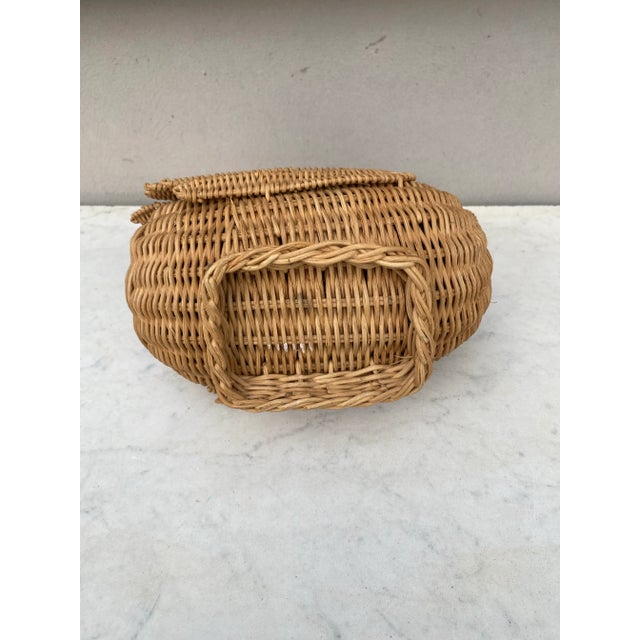 Wood French Mid-Century Wicker Duck For Sale - Image 7 of 7