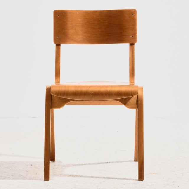 Stackable Beech Chair, 1960s For Sale - Image 6 of 18