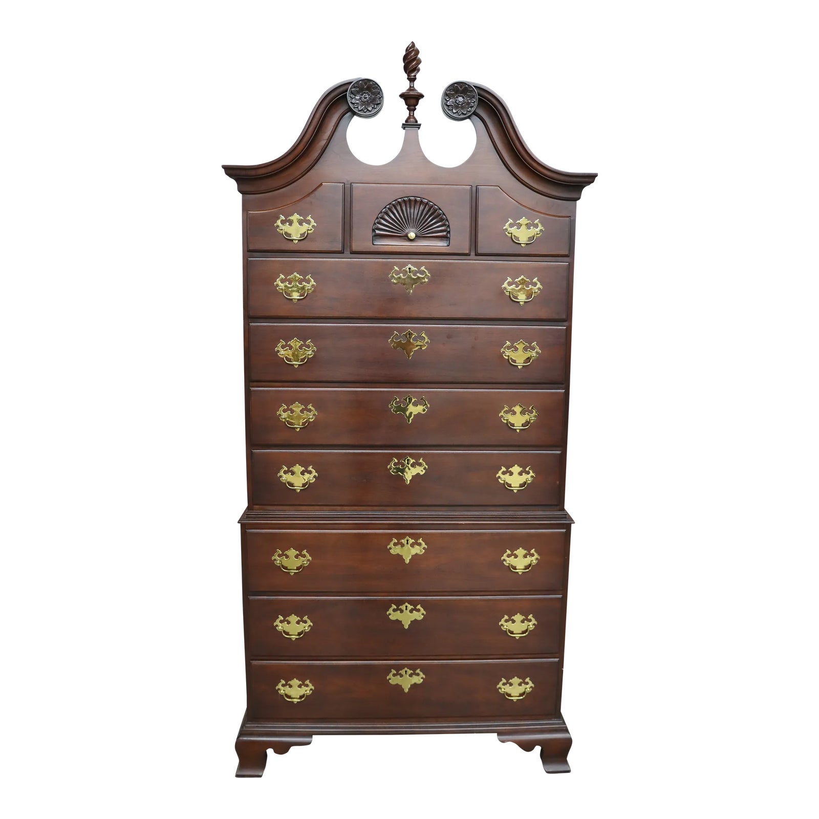Statton Cherry Bonnet Top Chest on Chest | Chairish