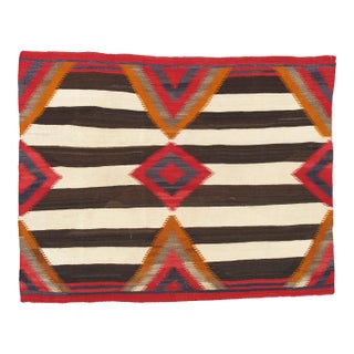 Third Phase Navajo Chiefs Blanket C. 1890 Handmade Native America Textile Square For Sale