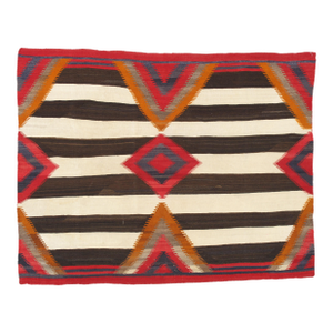 Third Phase Navajo Chiefs Blanket C. 1890 Handmade Native America Textile Square