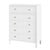 White Nora 36 in. W Rectangular Wood 5 Drawer Tall Dresser, White For Sale - Image 8 of 8