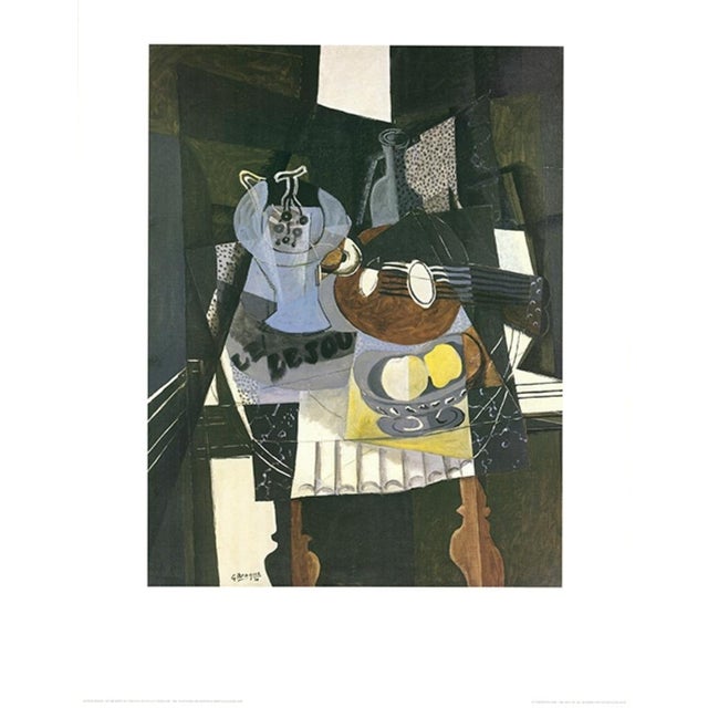 Nature Morte au Compotier, Bouteille et Mandoline is an art print by Georges Braque, produced after the original work from...
