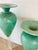 Plastic Vintage 1980s Jade Green Oversized Floor Vase Vessel on Lucite Base, a Pair For Sale - Image 7 of 9
