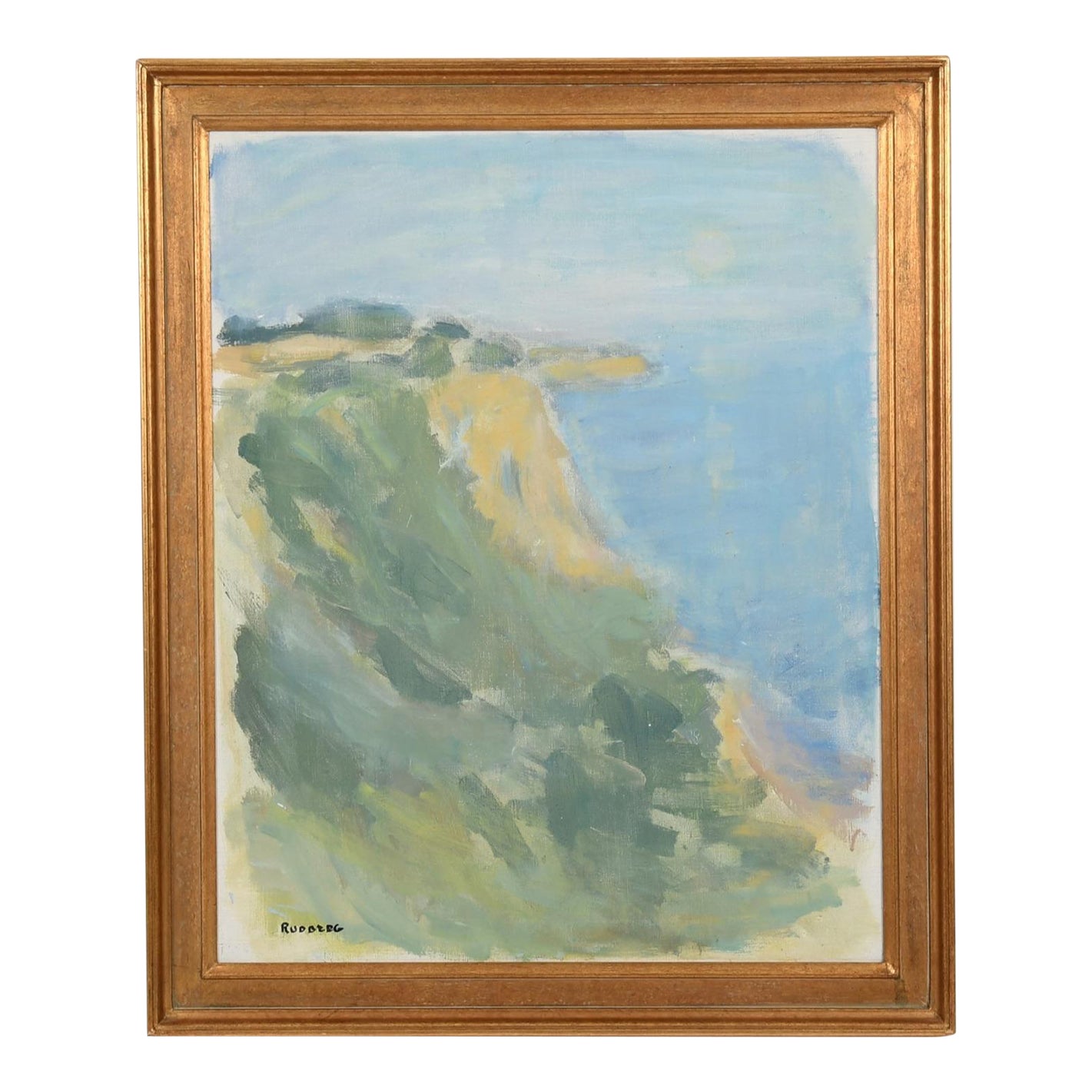 Signed Coastal Landscape by Prominent Swedish Artist, Gustav Rudberg ...