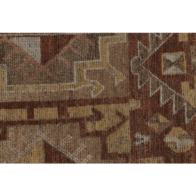 Rug & Kilim’s Turkish-Inspired Rug in Terracotta & Gold With Tribal Motifs For Sale In New York - Image 6 of 8