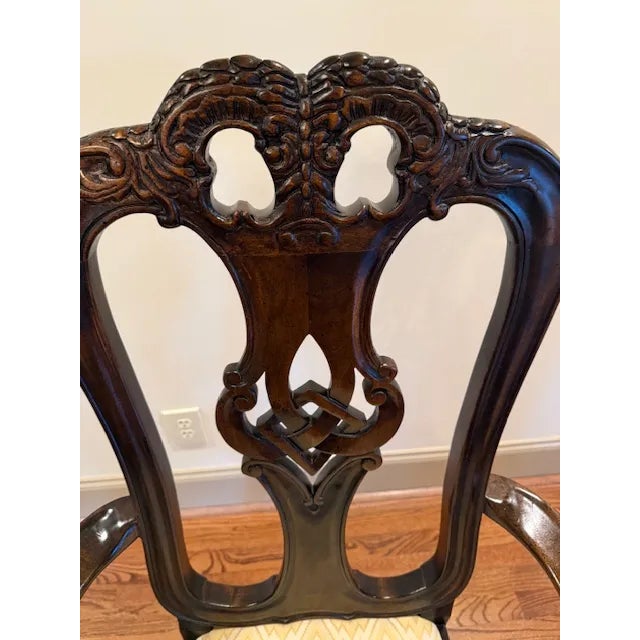 Wood 1980s Italian Rococo Style Dining Chairs - Set of 6 For Sale - Image 7 of 18