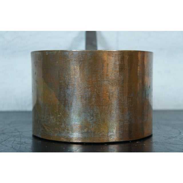 Antique French Country Farmhouse Copper Sauce Saute Pan Cook Pot For Sale - Image 9 of 13