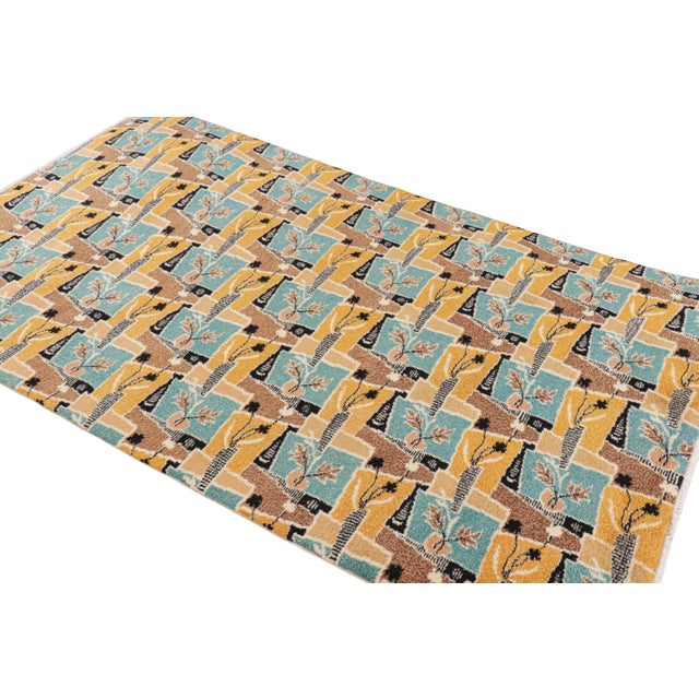 Rug & Kilim Vintage Zeki Müren Rug With Polychromatic Geometric Patterns, From Rug & Kilim For Sale - Image 4 of 8