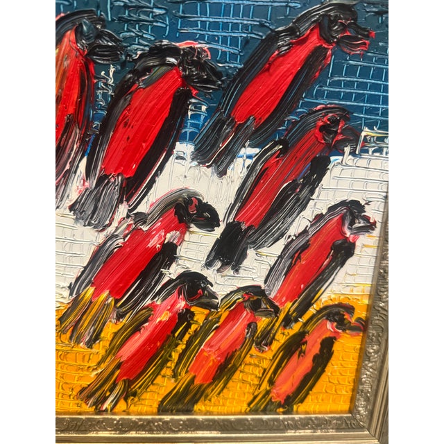 Flock of Red Birds Painting By Hunt Slonem