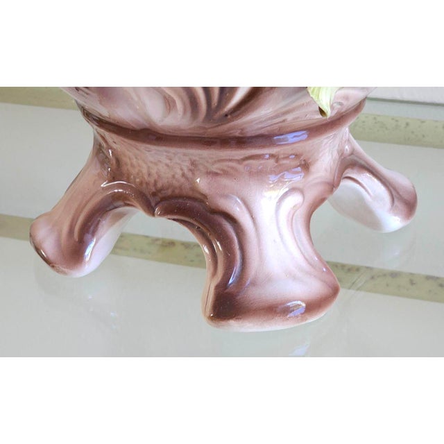 Vintage Italian Capodimonte Porcelain Floral Pitcher Ewer / Vase For Sale - Image 17 of 18