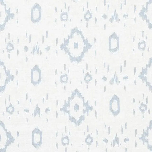 Boho Chic Sample - Schumacher X Veere Grenney Tabitha Fabric in Orpington Blue For Sale - Image 3 of 3