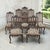 Set of 8 Antique Country French Liègeois Hand Carved Oak Dining Chairs with Needlepoint Tapestry includes two armchairs,...