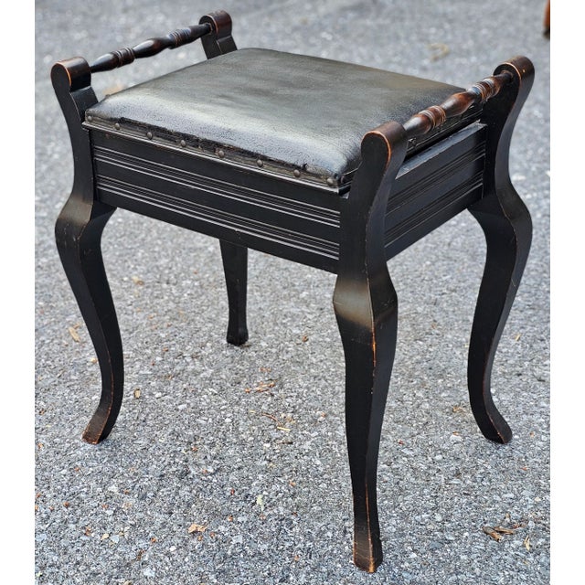 Wood Early 20th Century Carved Wood Accent Storage Bench For Sale - Image 7 of 12