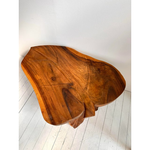 Contemporary Vintage 1960s Mid Century Hand Carved Folk Art Acadia Root Coffee or Side Table For Sale - Image 3 of 12