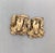 Metal Vintage 1972 Signed Napier Goldtone Manchu Dragon Clip Earrings-2 Pieces For Sale - Image 7 of 8