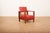 Red Armchair in Wood Frame & Red Artificial Leather, Cape Town For Sale - Image 8 of 11