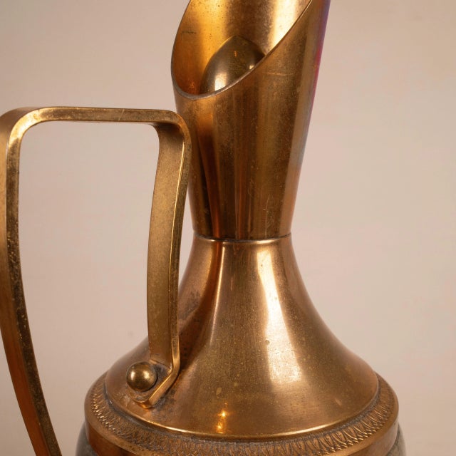 Grey Parchment and Brass Thermos from Macabo, Cusano Milanino, Italy, 1960 For Sale - Image 13 of 15