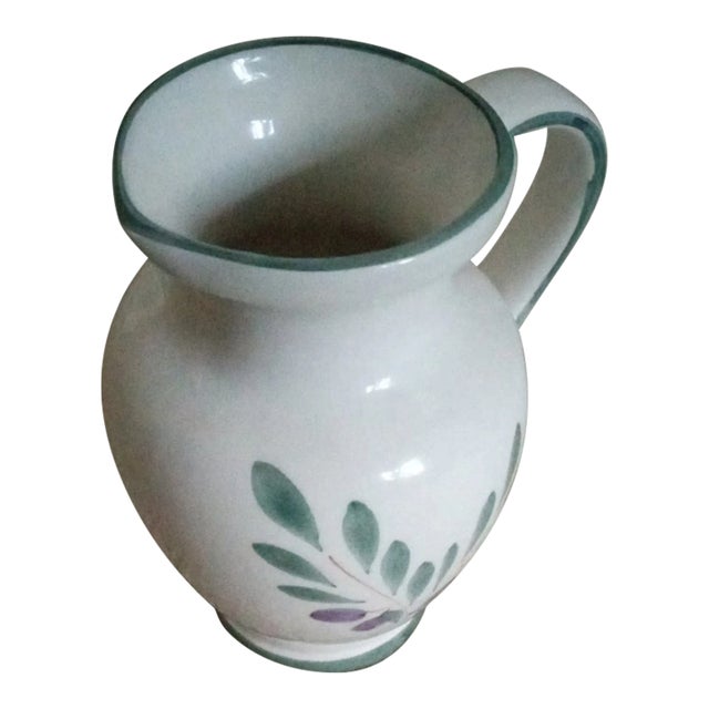 1980s Fortebraccio Ceramiche Hand-Painted Pitcher, Made in Italy For Sale