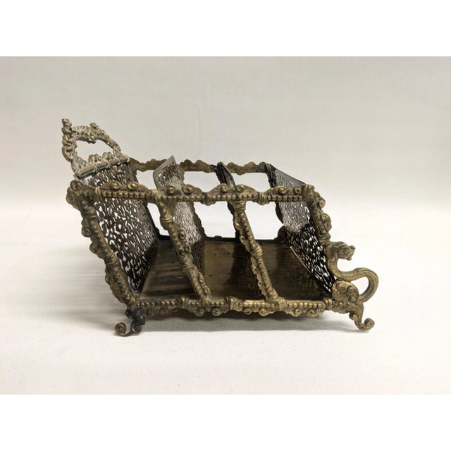 Early 20th Century Antique Brass Letter Holder For Sale - Image 5 of 10