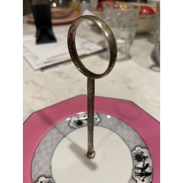 Here is a beautiful a Silhouette plate that I purchased more than 40 years back in Rye New York. Love the pink, black,...