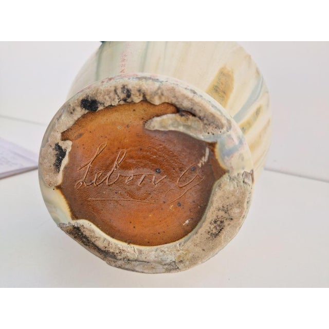 Glazed Stoneware Vase by Grégoire Lebon, Belgium, 1940s For Sale - Image 14 of 16