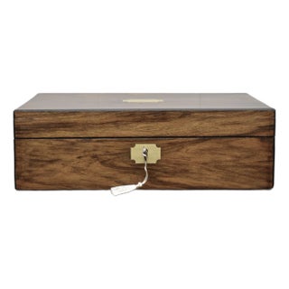 Decorative 19th Century Walnut Table Box For Sale