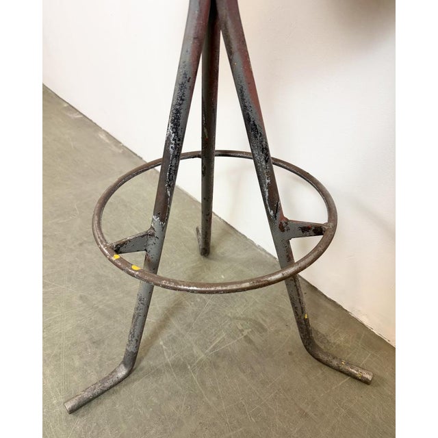 Industrial Grey Workshop Stool, 1960s For Sale - Image 11 of 17