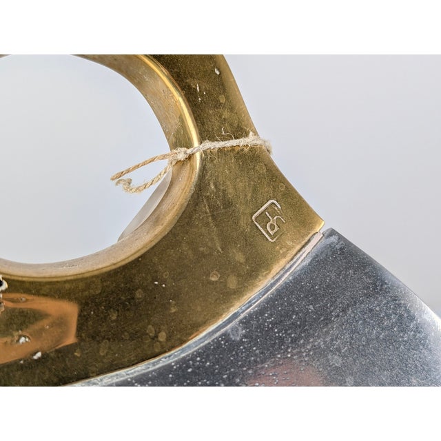 Metal Vintage Log Rack in Aluminum and Brass by David Marshall, Spain, 1980s For Sale - Image 7 of 13