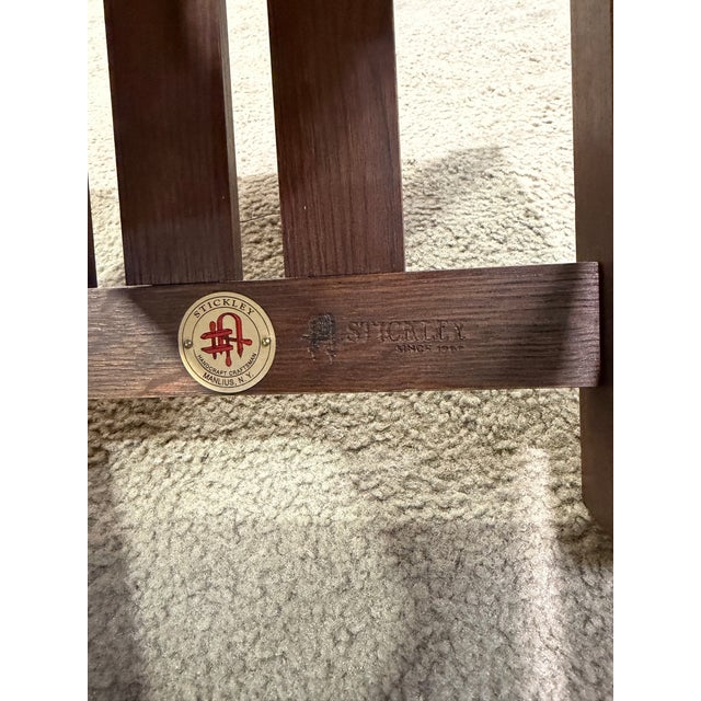 Stickley Furniture Missions Style Rocking Chair and Ottoman For Sale In Las Vegas - Image 6 of 6