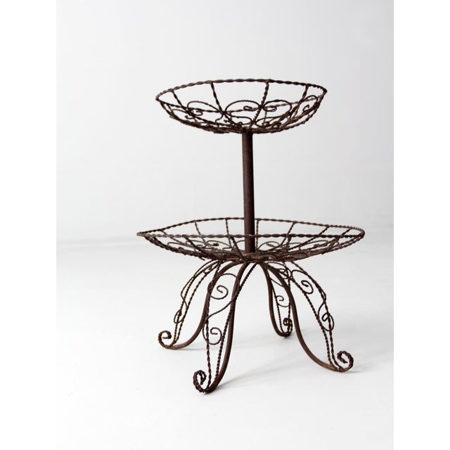 Vintage Wrought Iron Tiered Stand Chairish