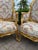 1970 French Louis XVI Gold Beech Damask Sofa Set - 3 PCS For Sale - Image 10 of 18