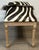 Maison Jansen Neoclassical Zebra Hide Bench, Estate of John Loring, France 1970s For Sale In West Palm - Image 6 of 11