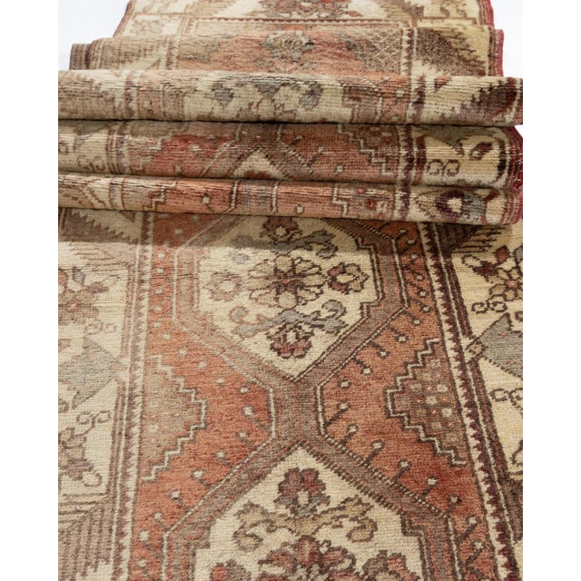 Vintage Circa 1940 Turkish Oushak Area Rugs 2ft 4in X 12ft 3in For Sale In New York - Image 6 of 13