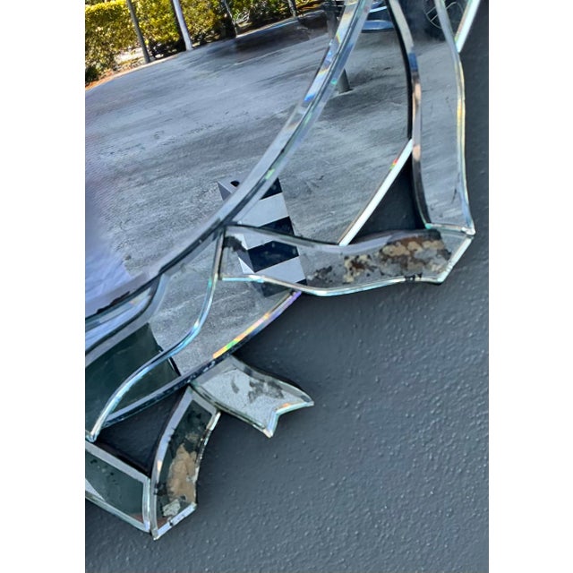 Vintage Patinated Venetian Ribbon Mirror For Sale - Image 4 of 12