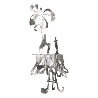 Petra Hartman, Iris in a Vase Standing Sculpture, 2013, Stainless Steel For Sale