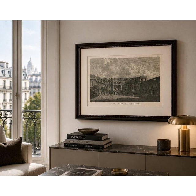 Louis-Pierre Baltard, View of the Château De Saint-Cloud from the Second Courtyard, 1803, Engraving For Sale - Image 6 of 10