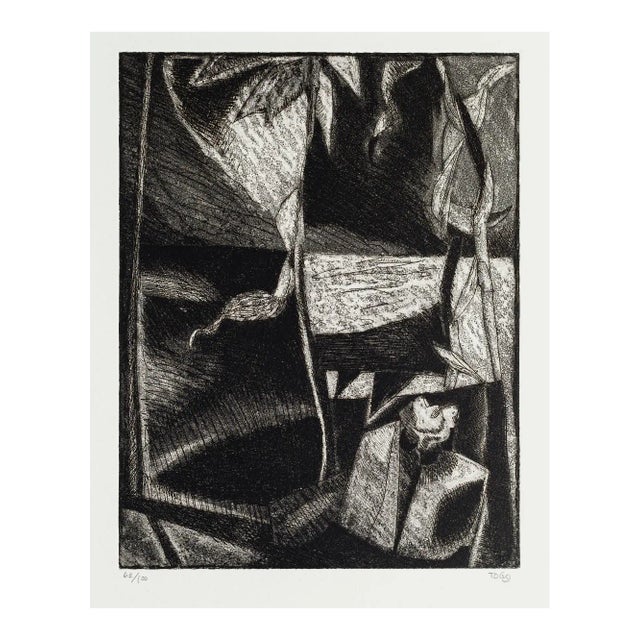 Composition - Original Etching by Togo - 20th Century 20th Century For Sale
