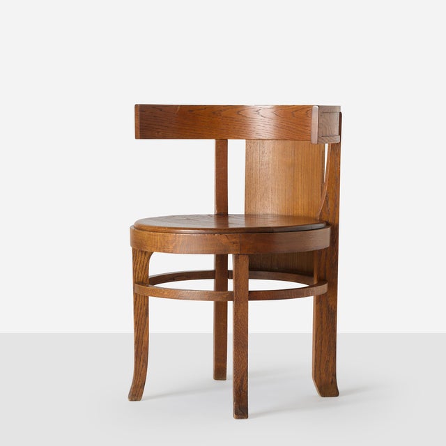 Description Barrel-Back Chair from the Frank L. Smith Bank by Frank Lloyd Wright United States, 1905 Barrel-back chair...