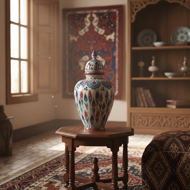 The Vezir Vase: Imperial Elegance Bring the grandeur of a palace into your home with the Handmade Ceramic “Vezir” Vase....