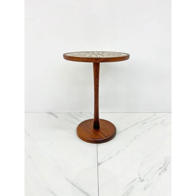 Gordon & Jane Martz Occassional Table, Teak, Ceramic, 1950's For Sale In Los Angeles - Image 6 of 12